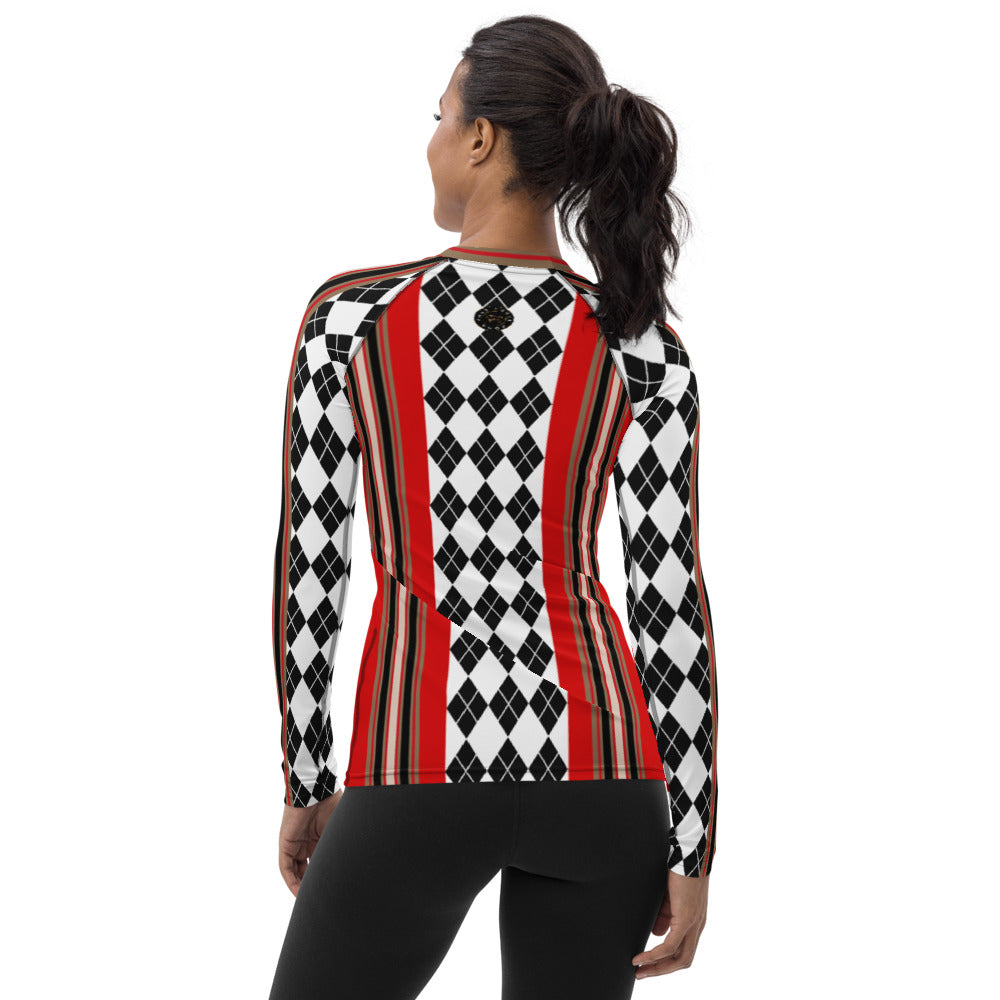 Argyle Me DLX Fashion Rashguard Top