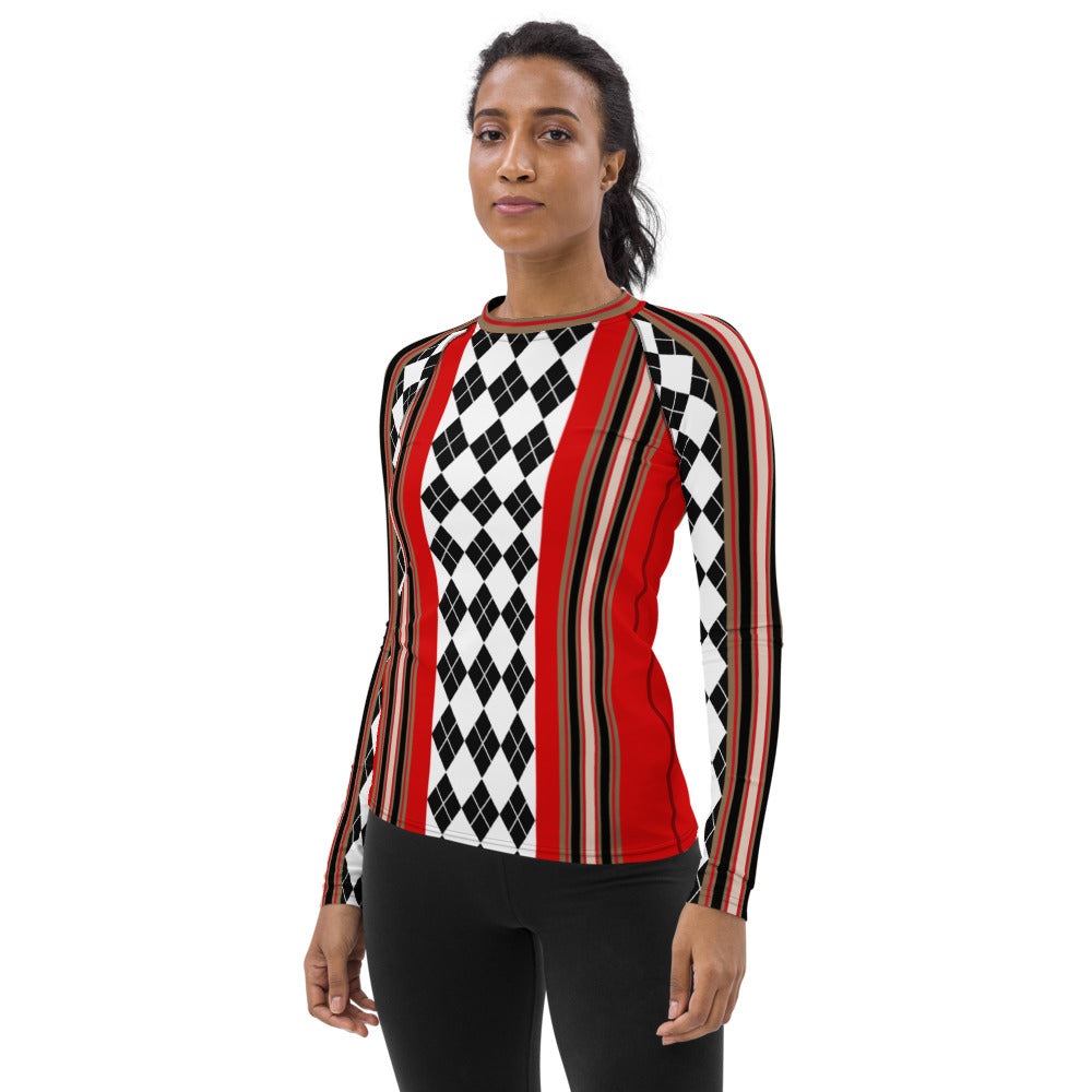 Argyle Me DLX Fashion Rashguard Top