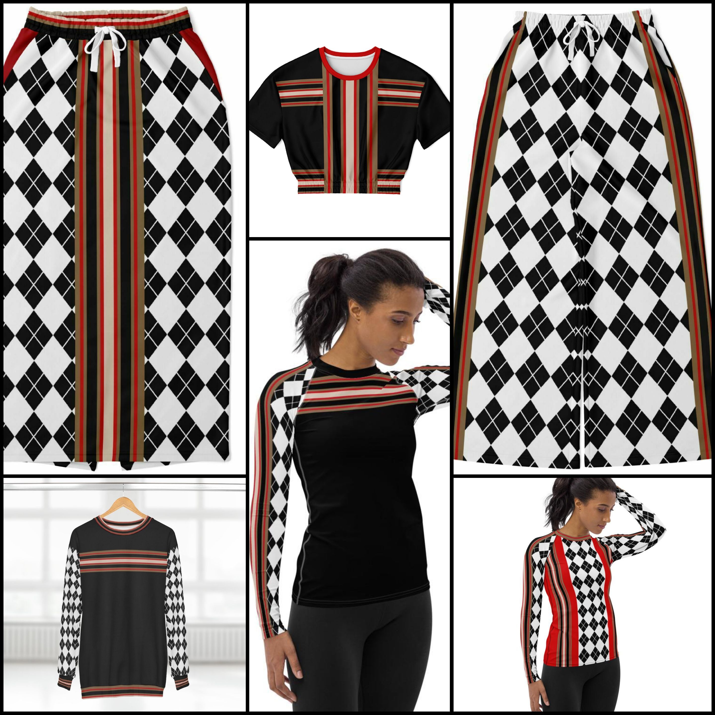 Argyle Me DLX Fashion Rashguard Top