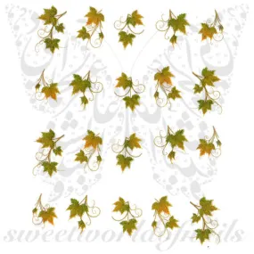 Autumn leaves Nail Art Water Decals