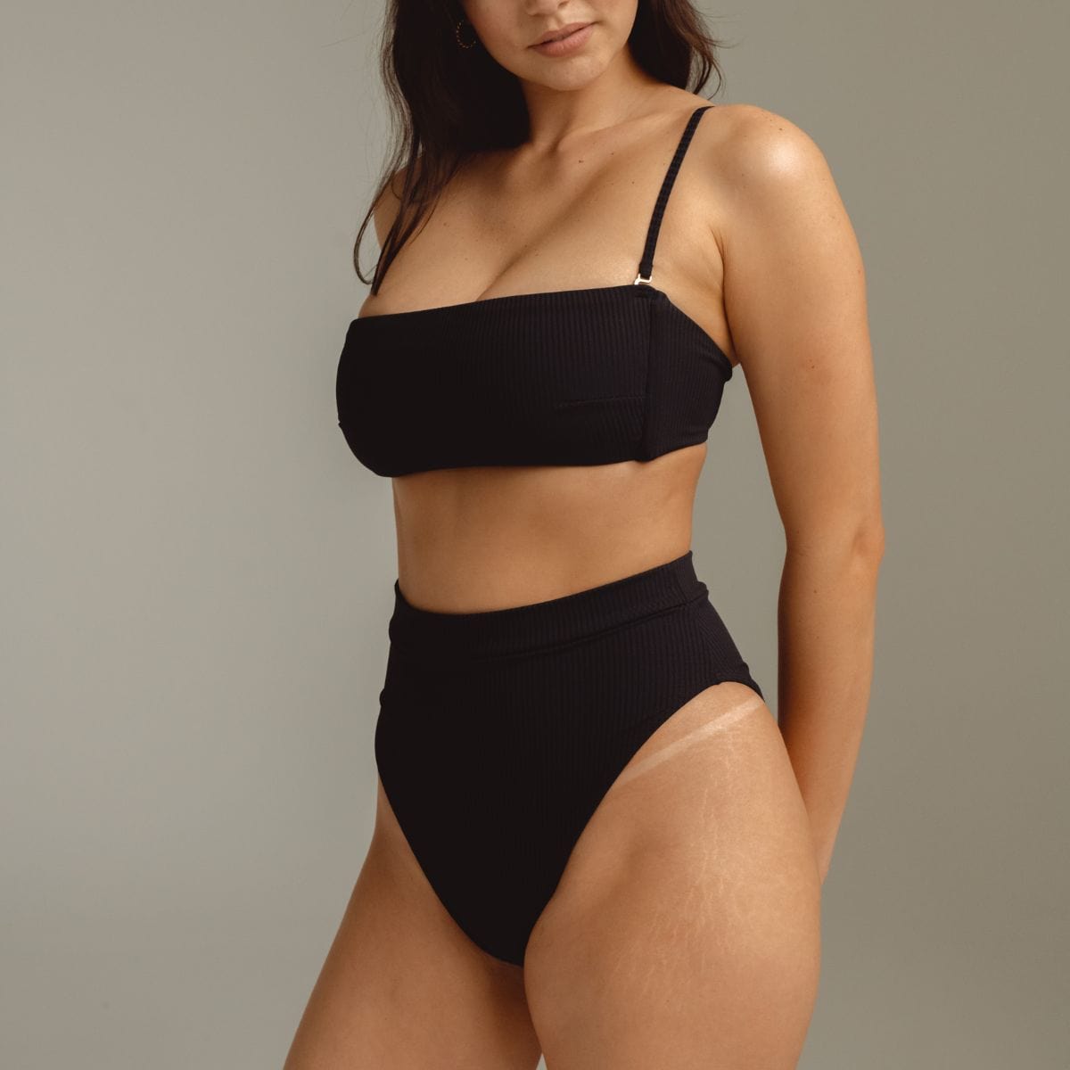 Black Rib Paulina Bikini Bottom