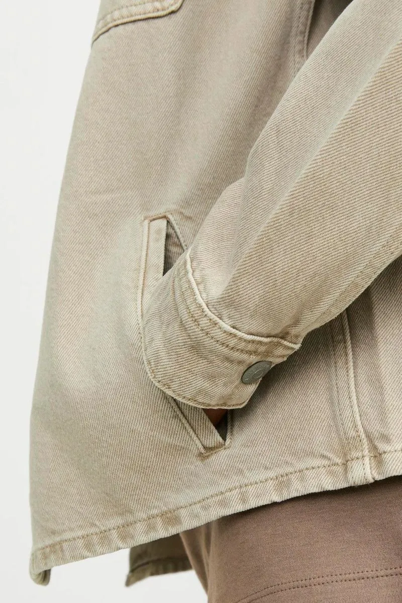 Camicia in jeans loose fit uomo Beige