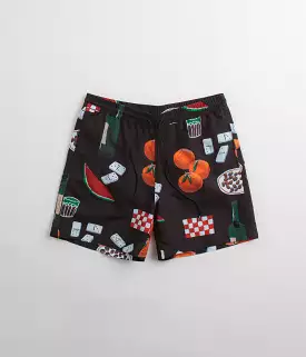 Carhartt Slater Swim Trunks - Isis Maria Dinner Print / Black