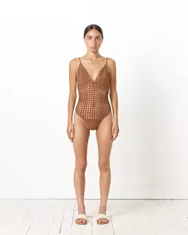 Celina Swimsuit in Brown