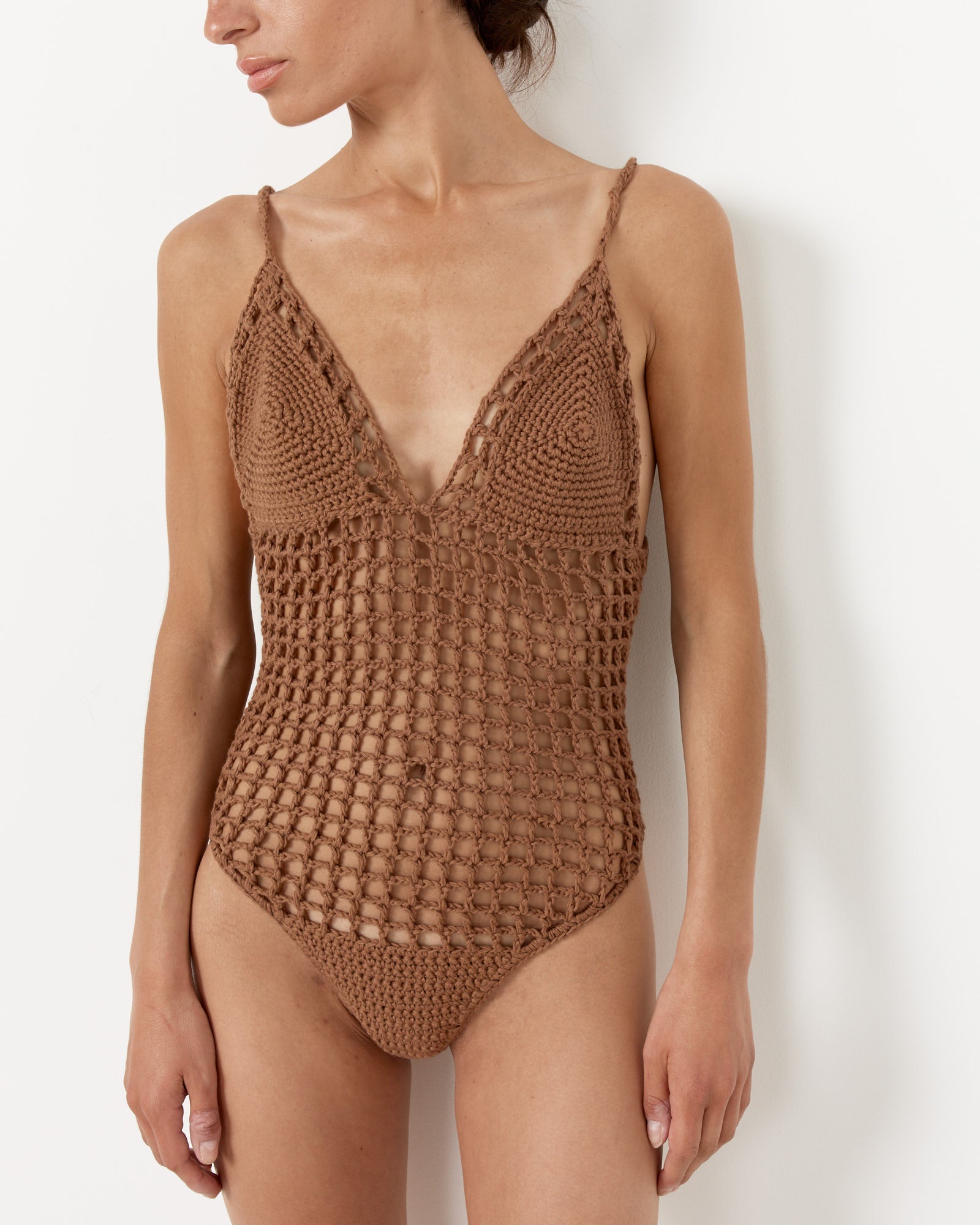 Celina Swimsuit in Brown