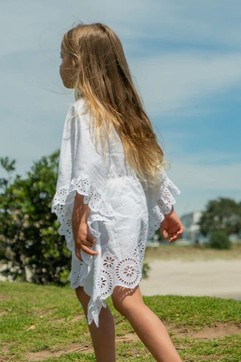 Cesci White Eyelet Cover Up