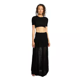 Christopher Esber Deconstruct Black Cocoon Mesh Tee Dress