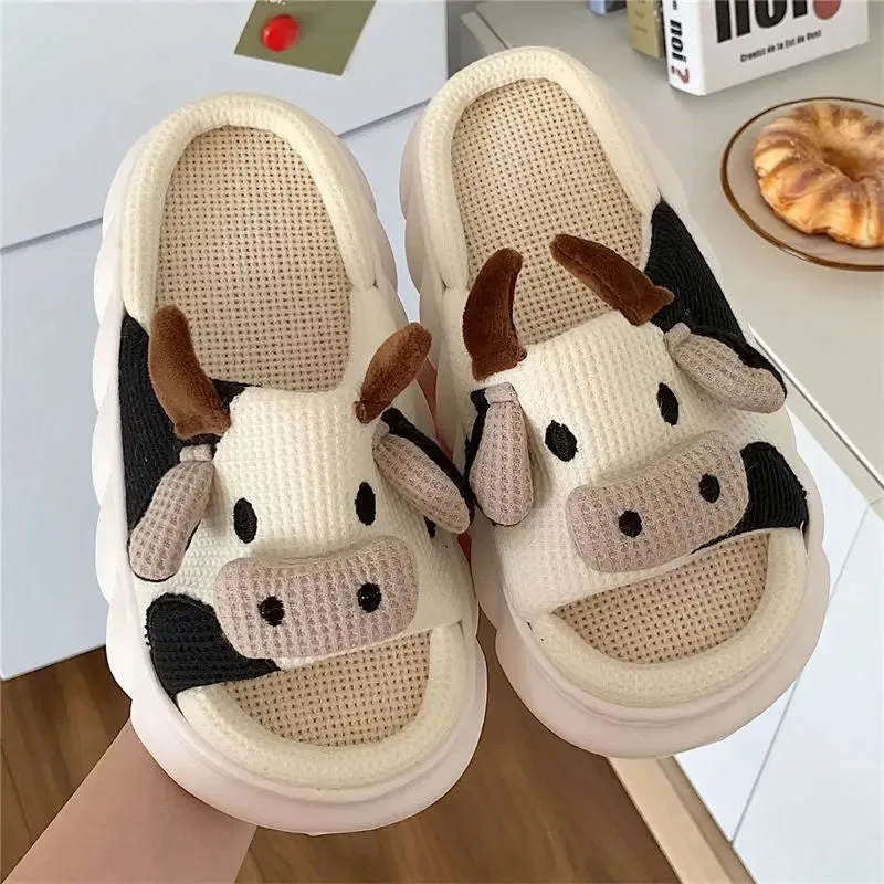 Cow Slippers For Home LIN77