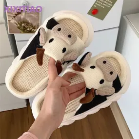 Cow Slippers For Home LIN77