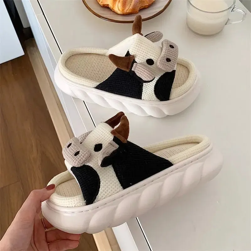 Cow Slippers For Home LIN77