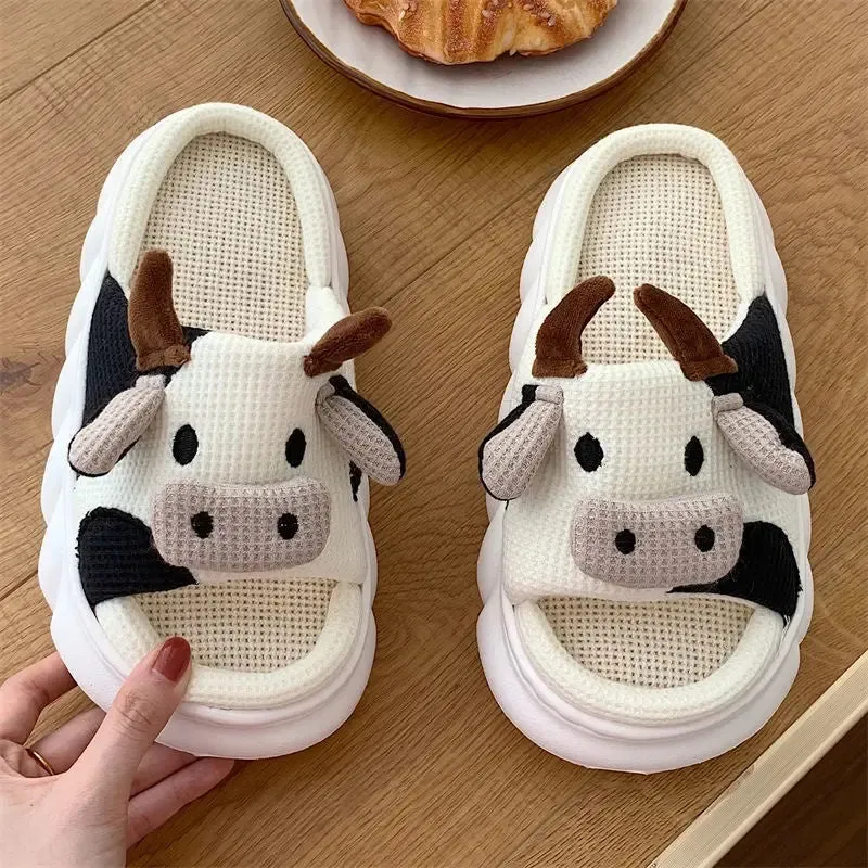 Cow Slippers For Home LIN77