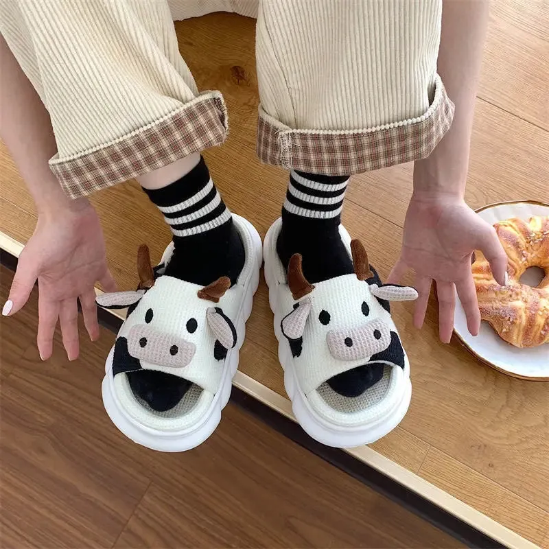 Cow Slippers For Home LIN77