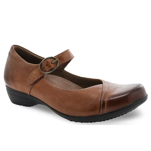 Dansko Women's Fawna Chestnut Burnished Calf