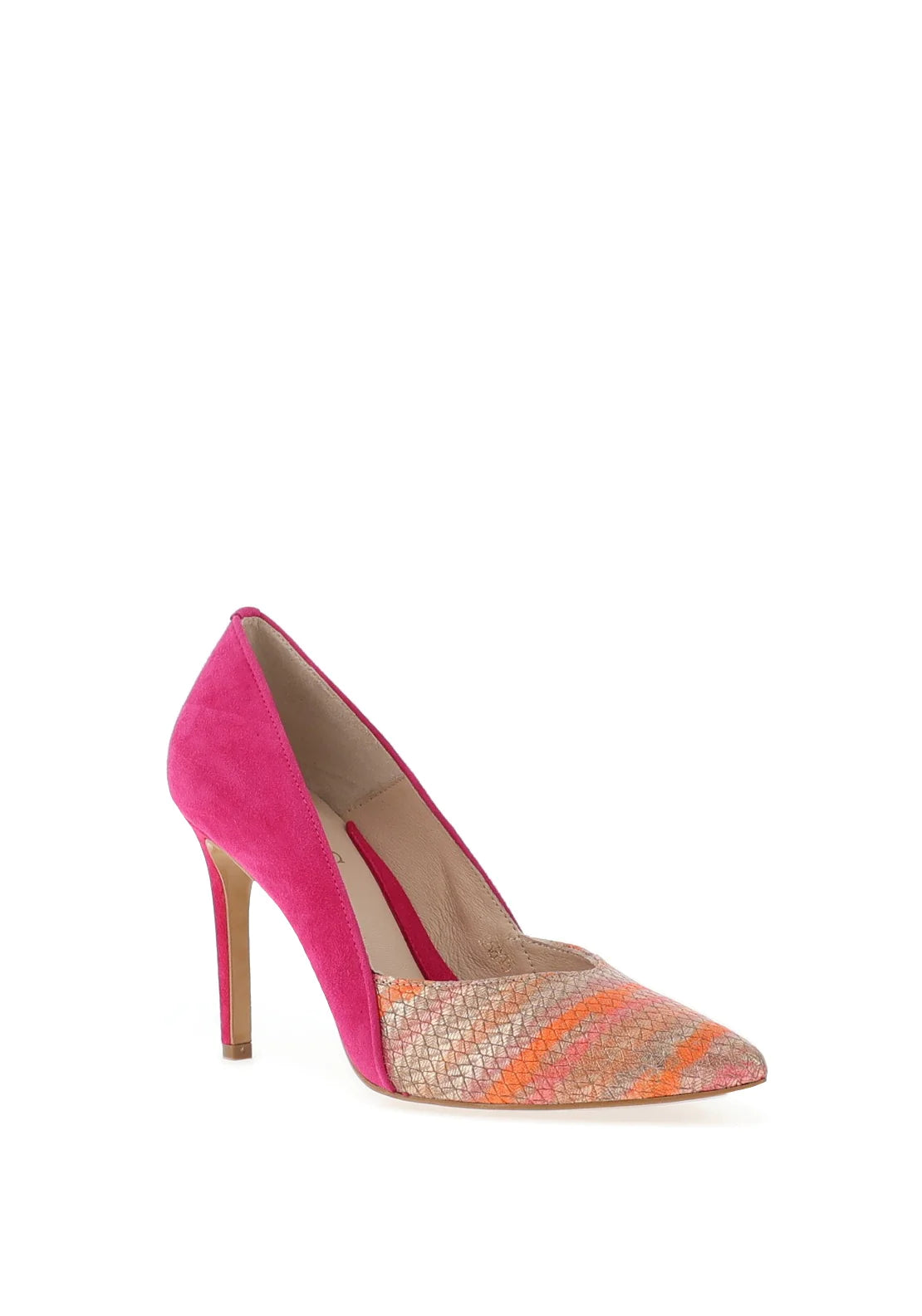 EMIS Suede Leather Fuchsia Court Shoe