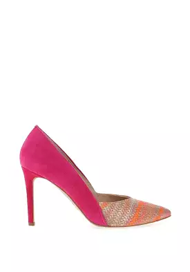 EMIS Suede Leather Fuchsia Court Shoe