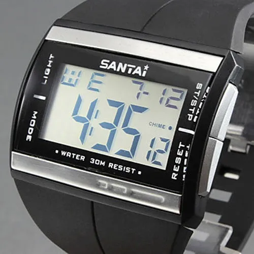 Fashion Rubber Waterproof Digital Quartz Electronic Wristwatches