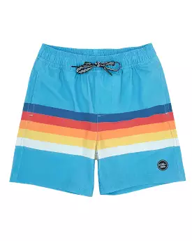 Feather 4 Arrow Vintage Stripe Volley Trunk - Blue Grotto