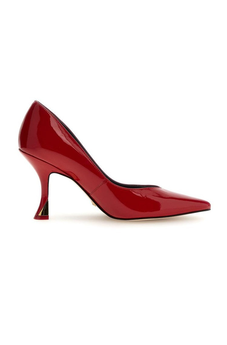 GUESS Leather Patent Court Shoe Red