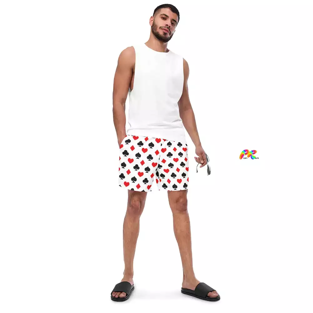 Hearts and Spades Men's Swim Trunks