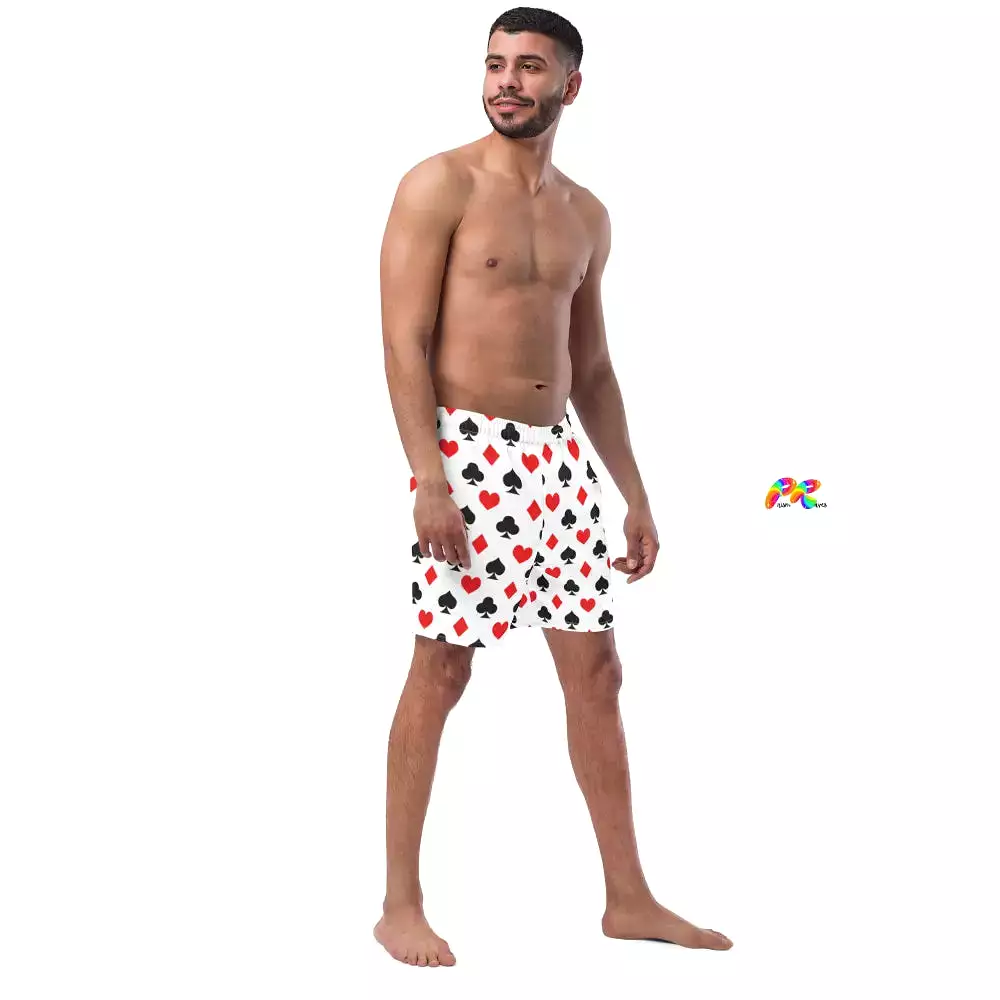 Hearts and Spades Men's Swim Trunks