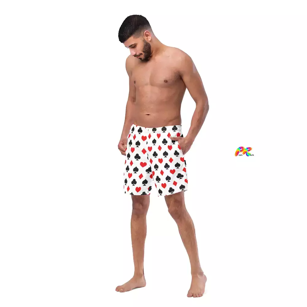 Hearts and Spades Men's Swim Trunks