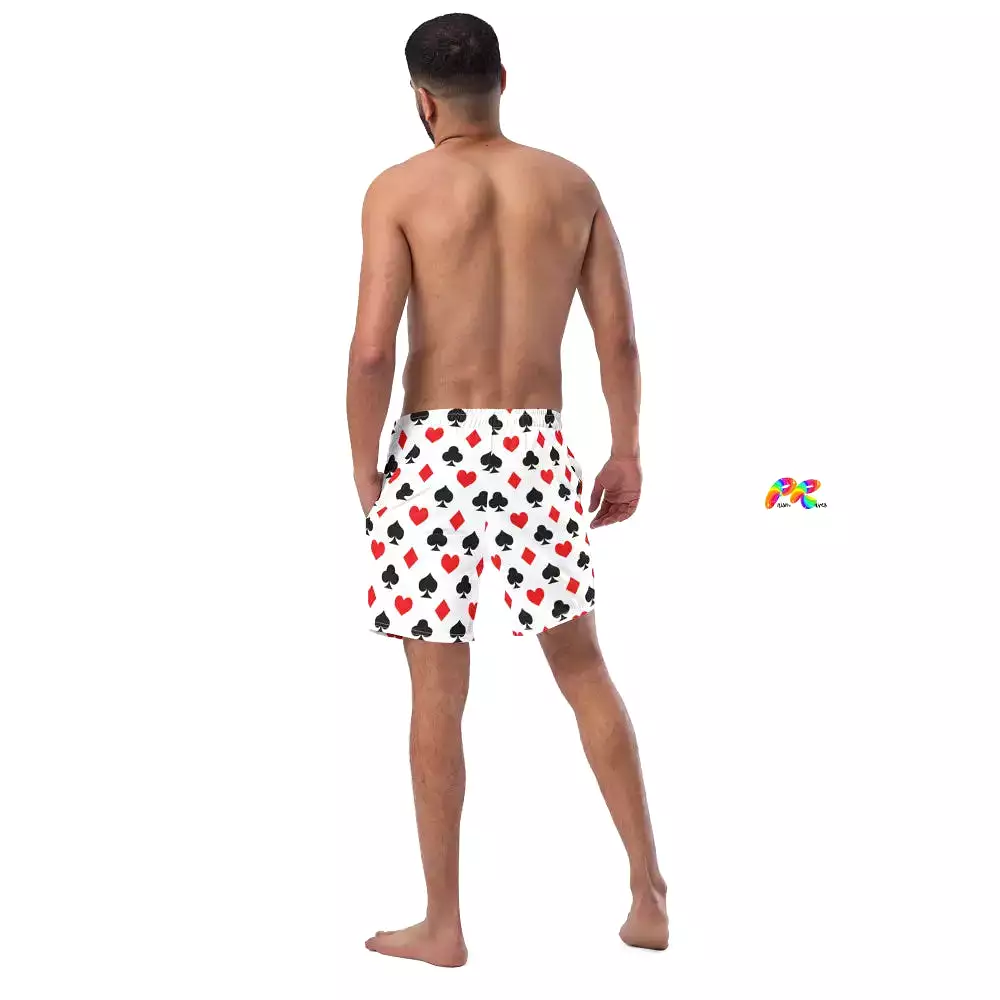 Hearts and Spades Men's Swim Trunks