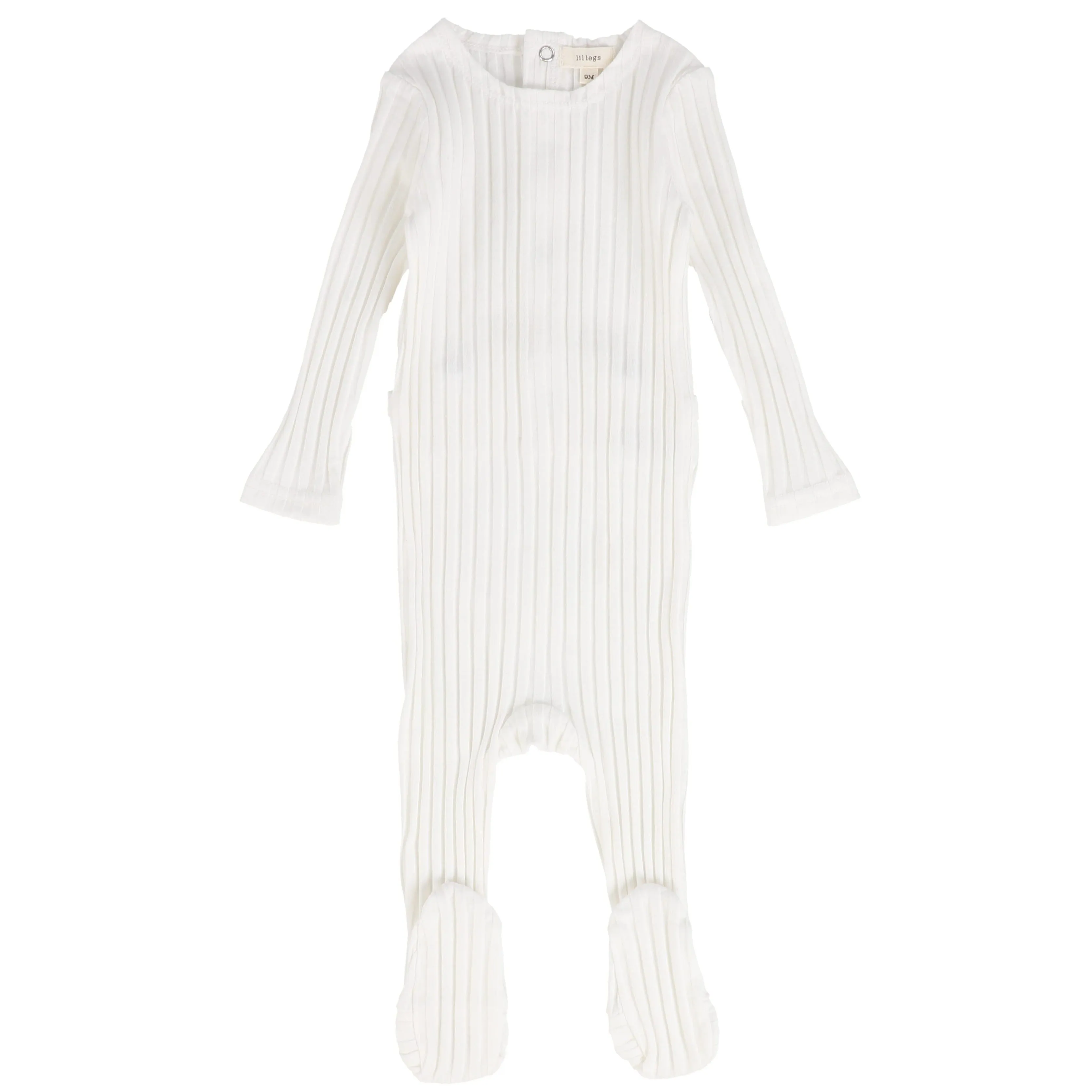 Lil Legs Winter White Wide Ribbed Stretchie