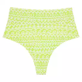 Lime Icing Added Coverage High Rise Bikini Bottom