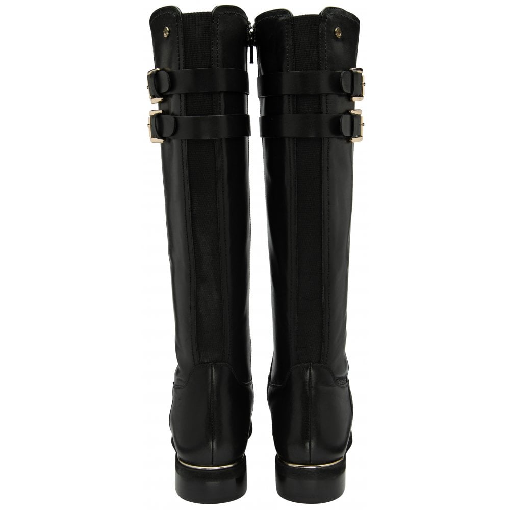 Lotus  Leather Caroline Black Knee High Boot