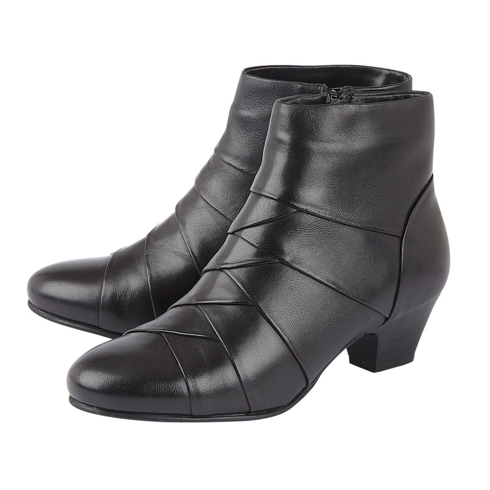 Lotus Tara Black Ankle Boot