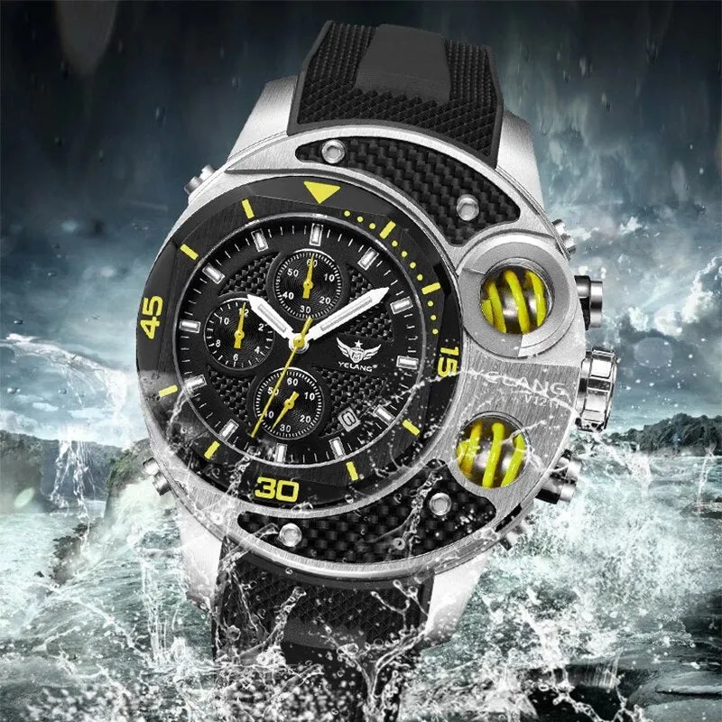 Men's Self-Luminous Waterproof Sapphire Mirror Military Sports Quartz Watch