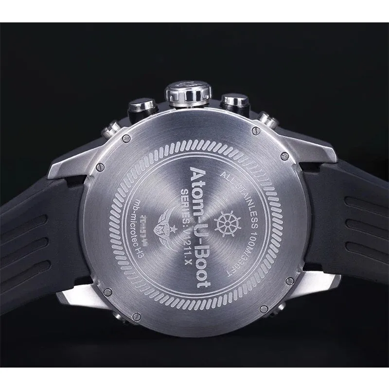 Men's Self-Luminous Waterproof Sapphire Mirror Military Sports Quartz Watch