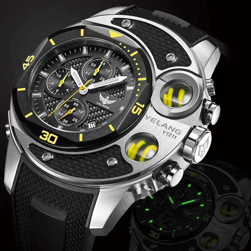 Men's Self-Luminous Waterproof Sapphire Mirror Military Sports Quartz Watch