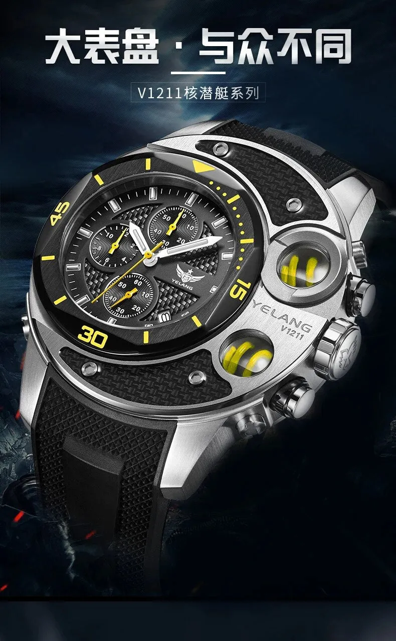 Men's Self-Luminous Waterproof Sapphire Mirror Military Sports Quartz Watch