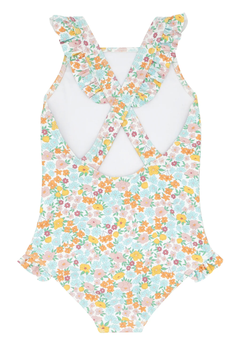 Minnow - Girls Hawaiian Floral Crossover One Piece