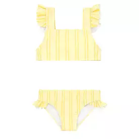 Minnow - Pineapple Stripe Ruffle Tie Back Bikini