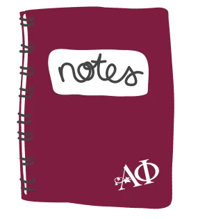 Notebook Alpha Phi Sorority Sticker