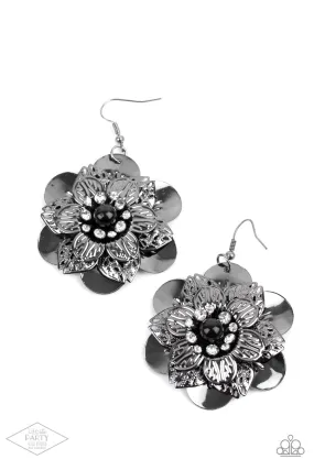 Paparazzi Accessories - Midnight Garden - Gunmetal Earrings