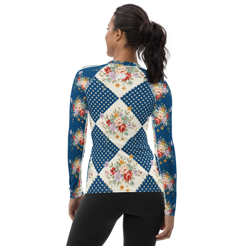 Porcelain Fleur Fashion Rashguard Top