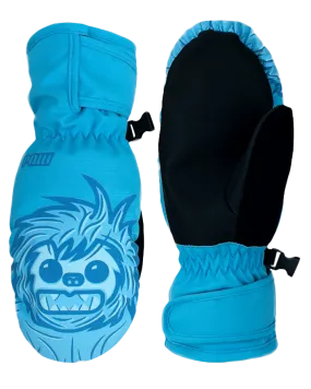 POW Critter Kids' Mittens - Canal Blue - 2023