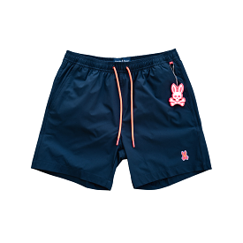 Psycho Bunny Lancaster Hydrochromic Swim Trunks (Navy)