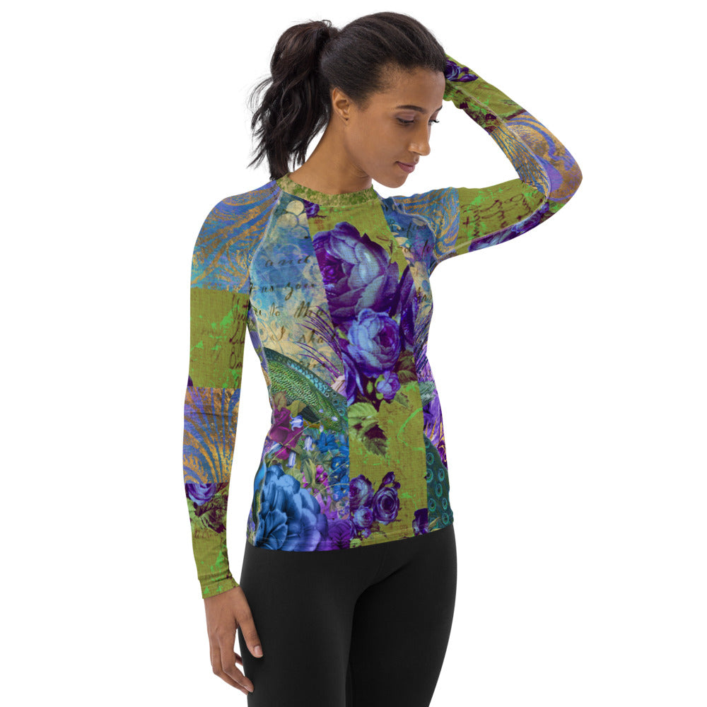 Purple Fusion Fashion Rashguard Top