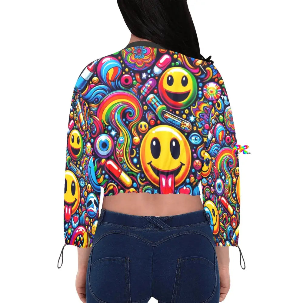 Rave Dreamscape Cropped Chiffon Jacket