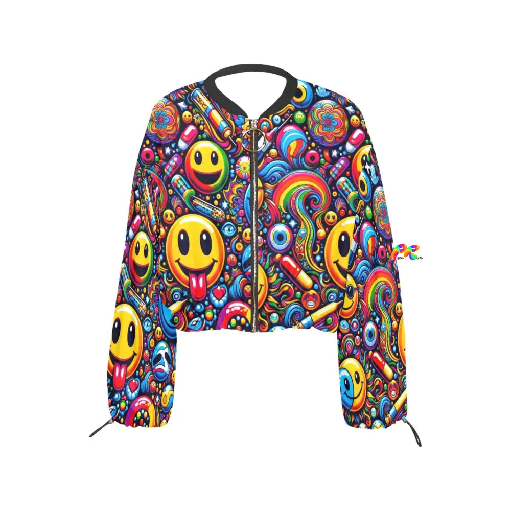 Rave Dreamscape Cropped Chiffon Jacket