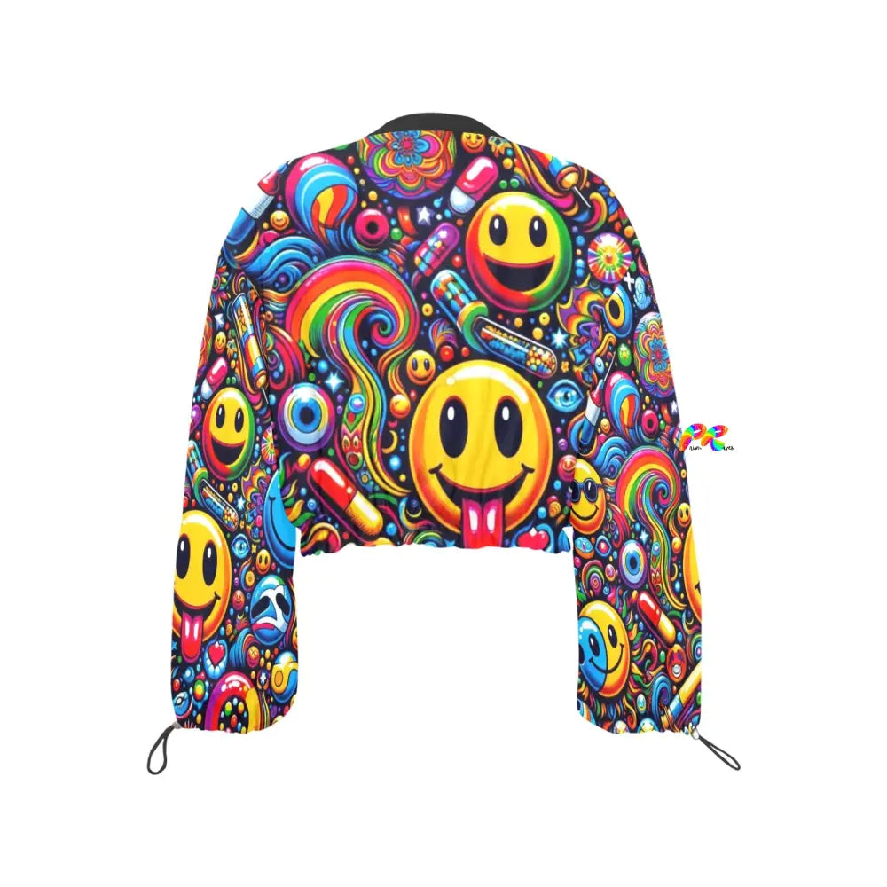 Rave Dreamscape Cropped Chiffon Jacket