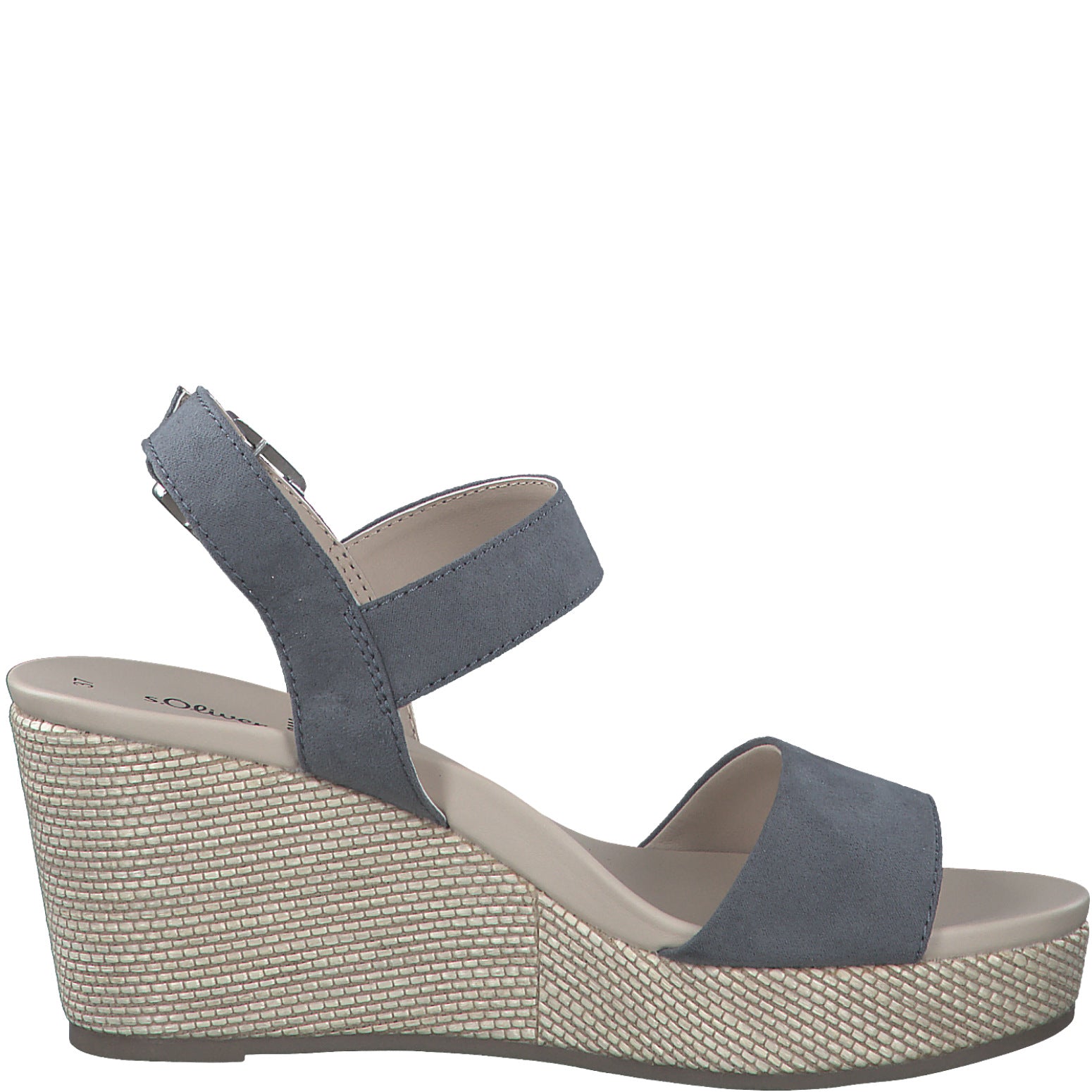 S OLIVER Blue Wedge Vegan Sandal