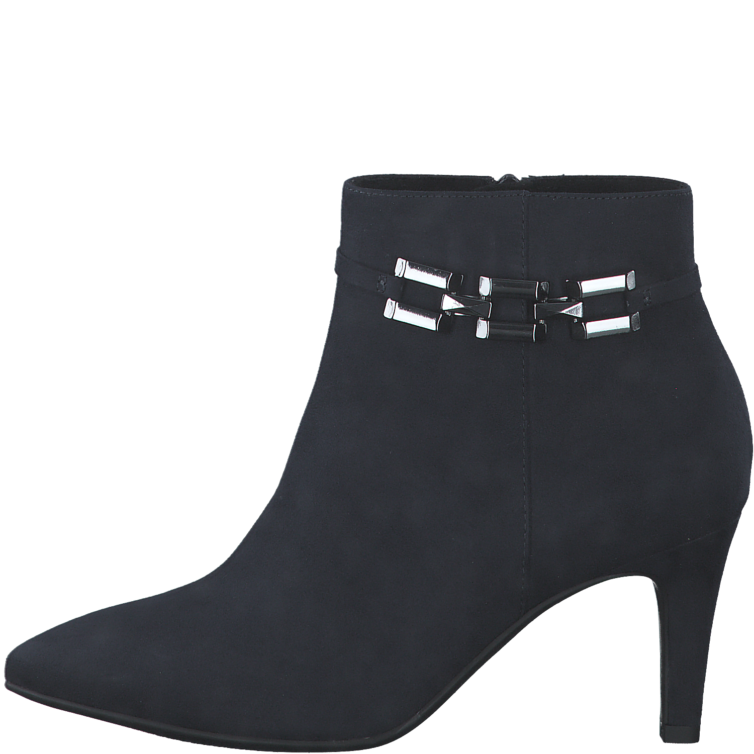 S Oliver Navy Heeled Ankle Boot