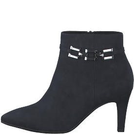 S Oliver Navy Heeled Ankle Boot