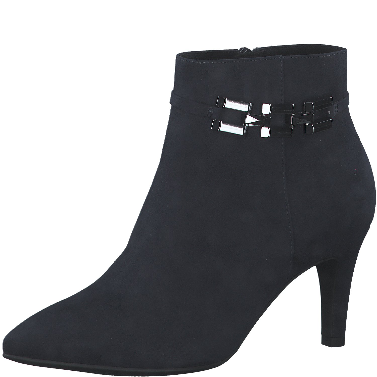 S Oliver Navy Heeled Ankle Boot