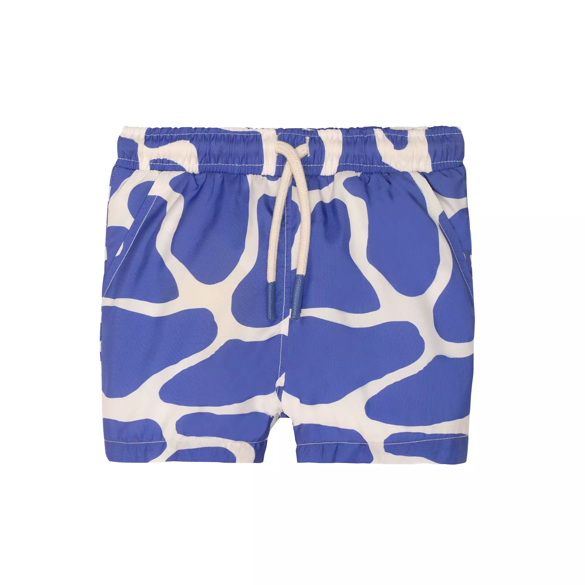 Seaqual Recycled Polyester Blue Gingham Kid Swim Trunks